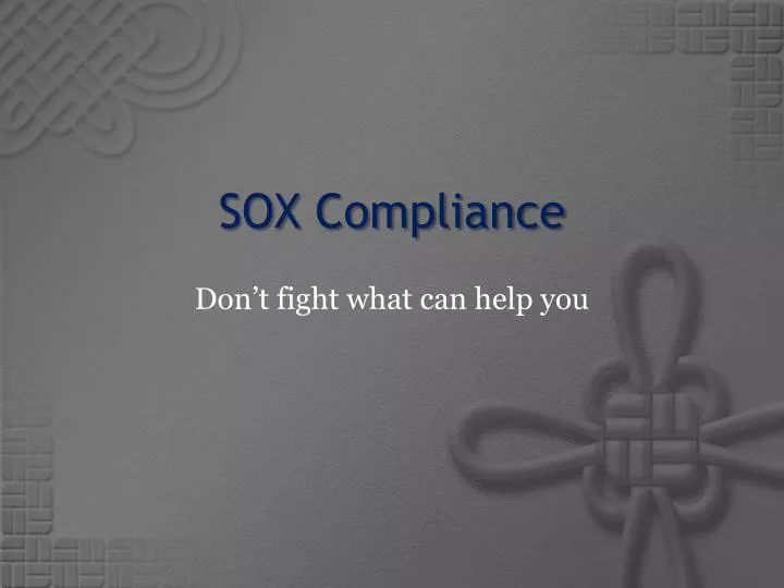 sox compliance