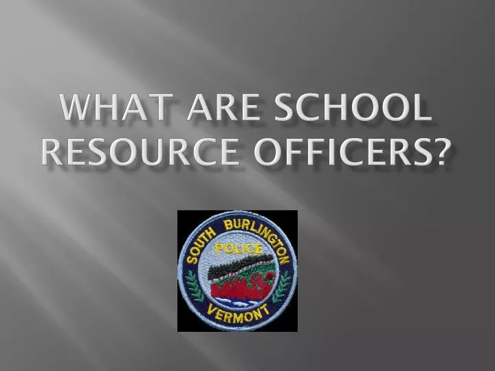 what are school resource officers