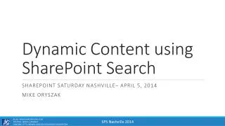 Dynamic Content using SharePoint Search