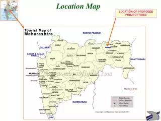 LOCATION OF PROPOSED PROJECT ROAD