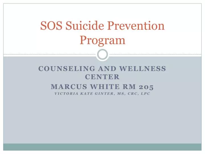 sos suicide prevention program
