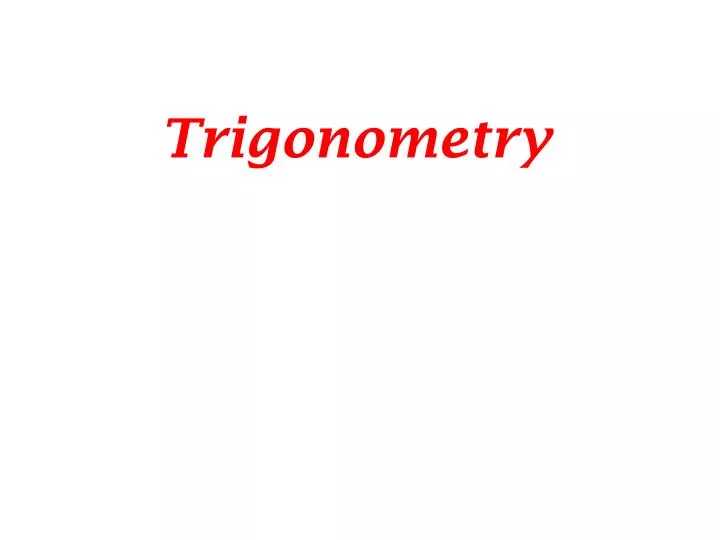 trigonometry