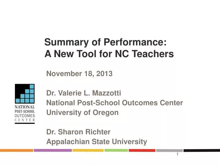 summary of performance a new tool for nc teachers