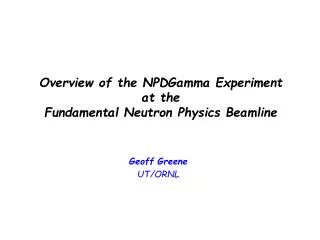Overview of the NPDGamma Experiment at the Fundamental Neutron Physics Beamline