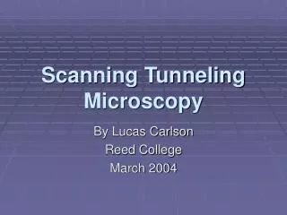scanning tunneling microscopy