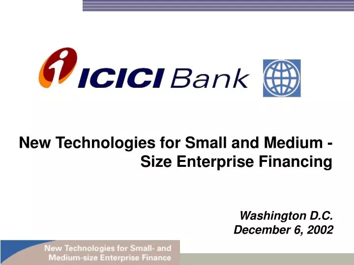 new technologies for small and medium size enterprise financing
