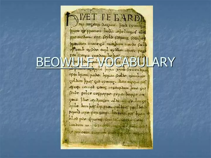 beowulf vocabulary