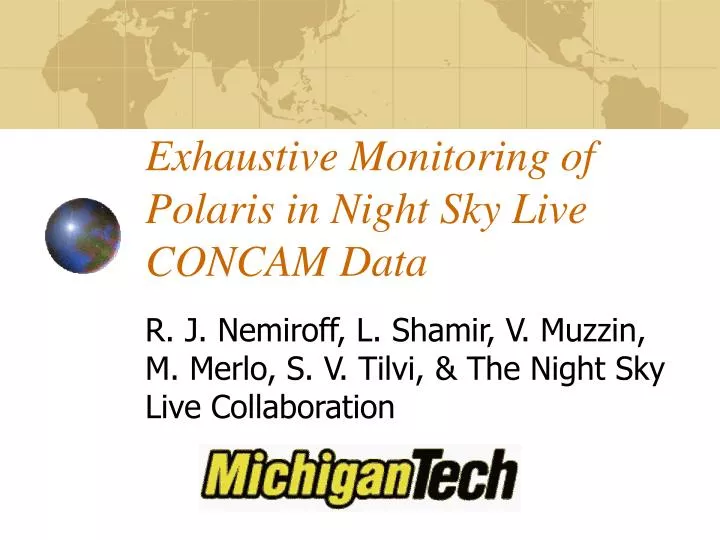 exhaustive monitoring of polaris in night sky live concam data