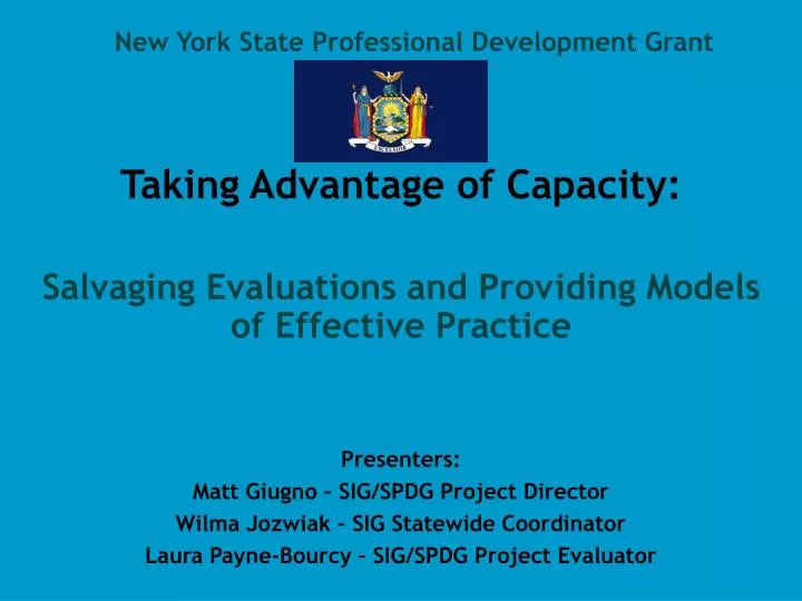 new york state professional development grant