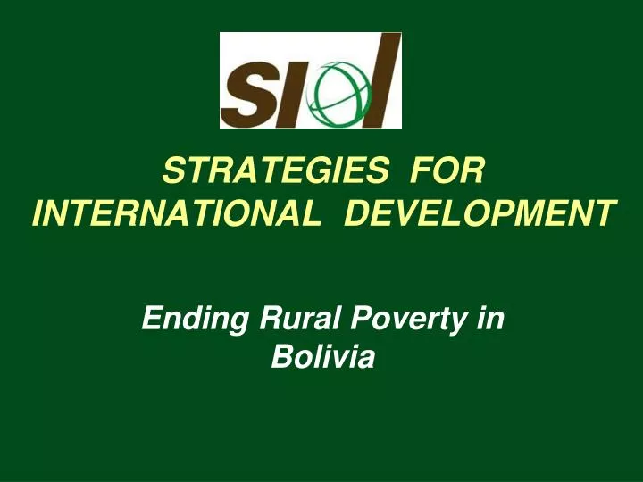 strategies for international development