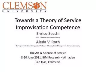 Towards a Theory of Service Improvisation Competence