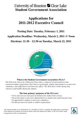 Applications for 2011-2012 Executive Council