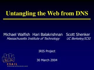 untangling the web from dns