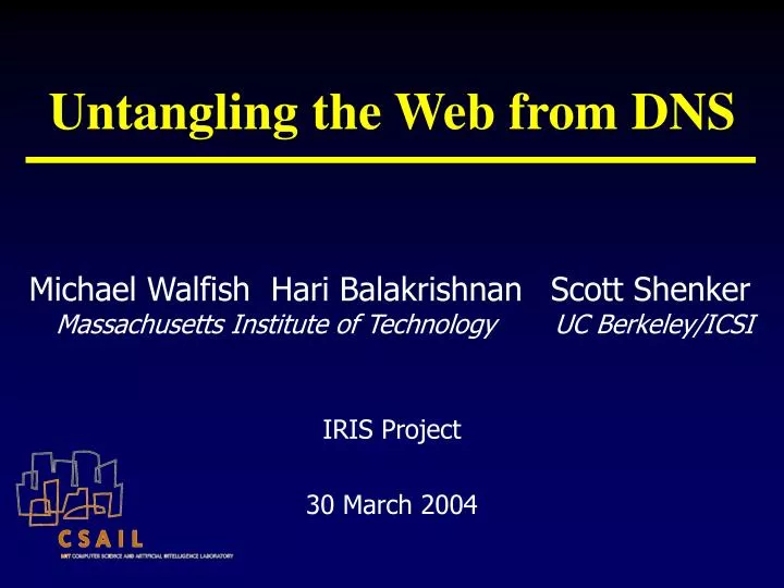 untangling the web from dns