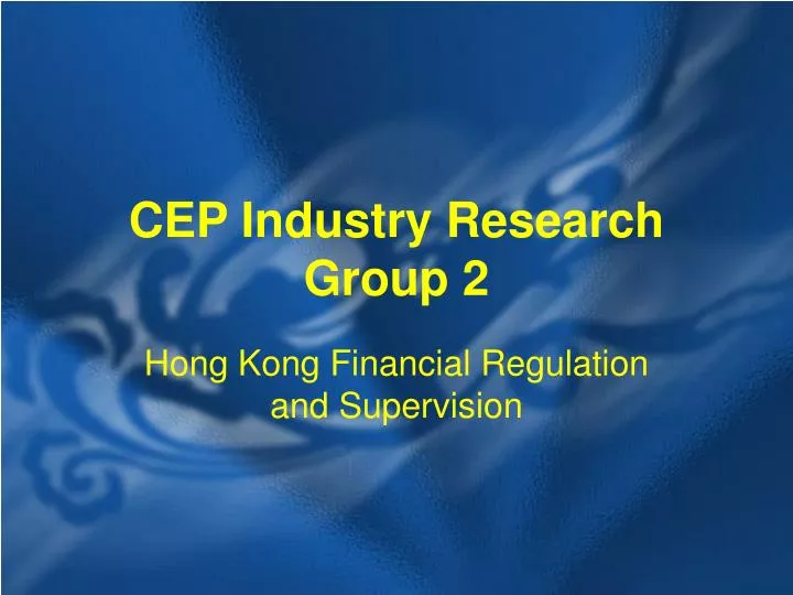 cep industry research group 2