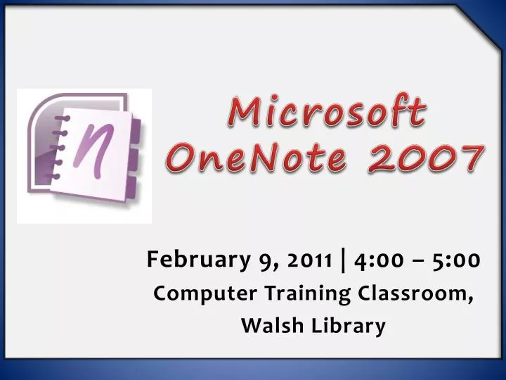 microsoft onenote 2007