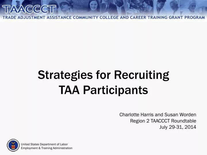 strategies for recruiting taa participants