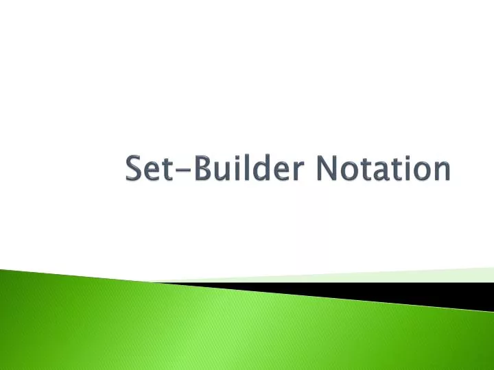 set builder notation