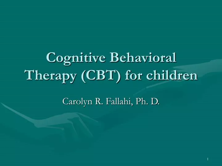 cognitive behavioral therapy cbt for children
