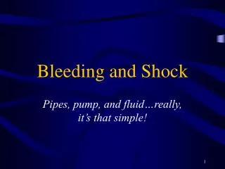 Bleeding and Shock