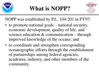 What is NOPP?