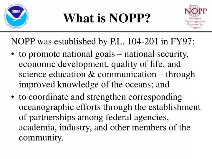 what is nopp