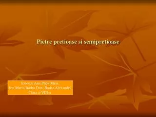 pietre pretioase si semipretioase