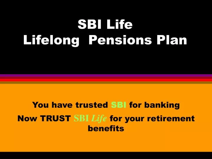 sbi life lifelong pensions plan