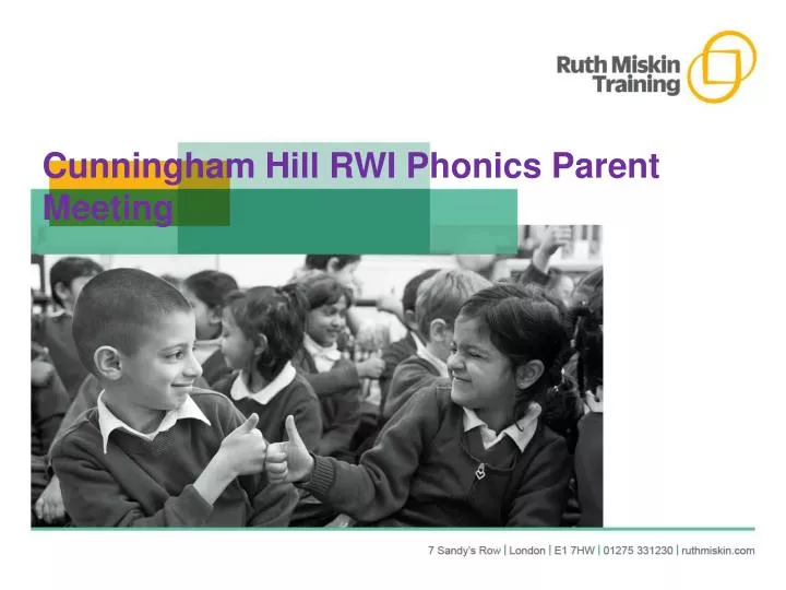 cunningham hill rwi phonics parent meeting