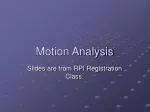 Motion Analysis - slide 1