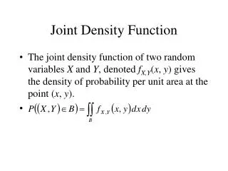 joint density function