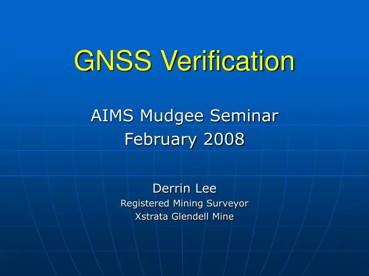 gnss verification