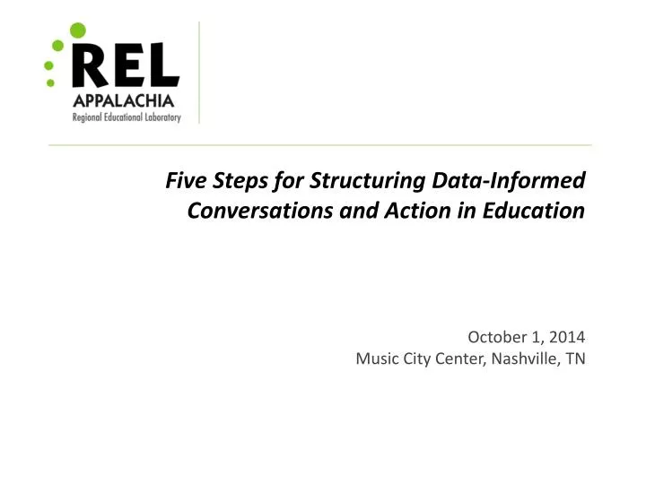 five steps for structuring data informed conversations and action in education