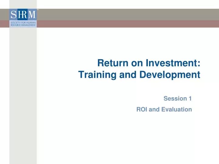 return on investment training and development