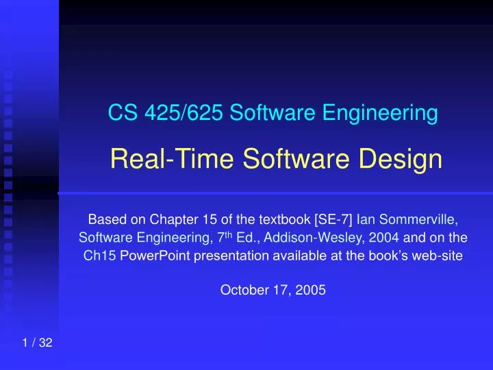 cs 425 625 software engineering real time software design