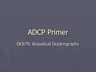 ADCP Primer