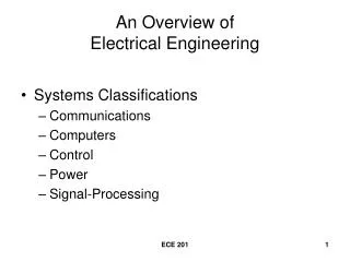 An Overview of Electrical Engineering