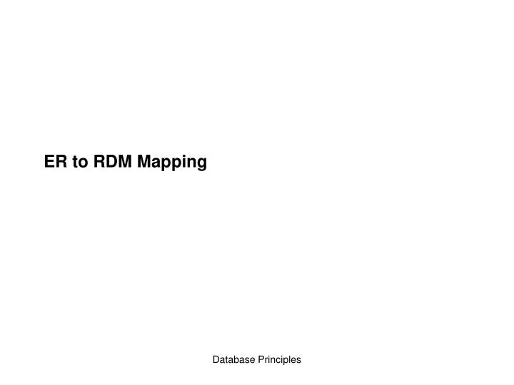 er to rdm mapping