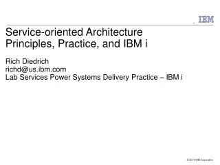 What do I mean by a Service-oriented Architecture?
