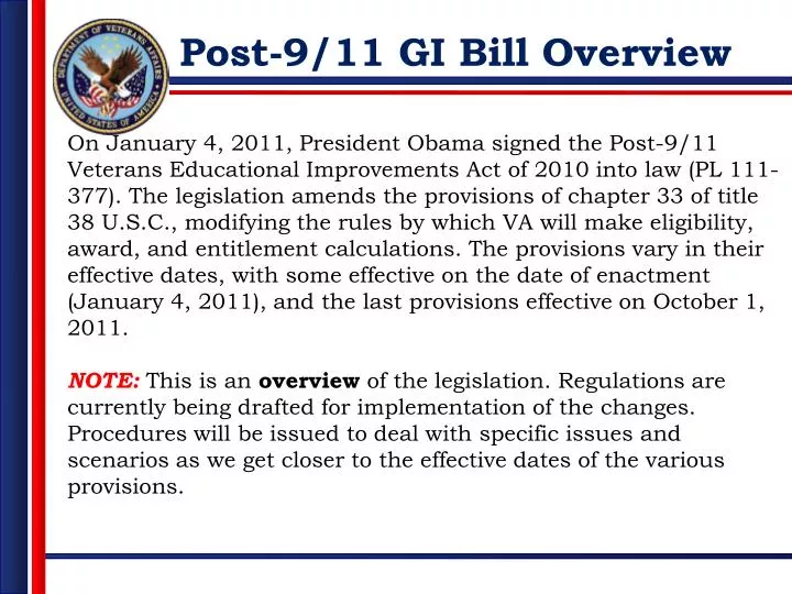 post 9 11 gi bill overview