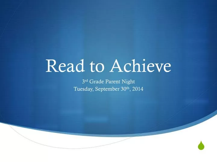 read to achieve