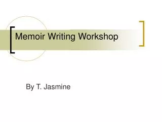 Memoir Writing Workshop