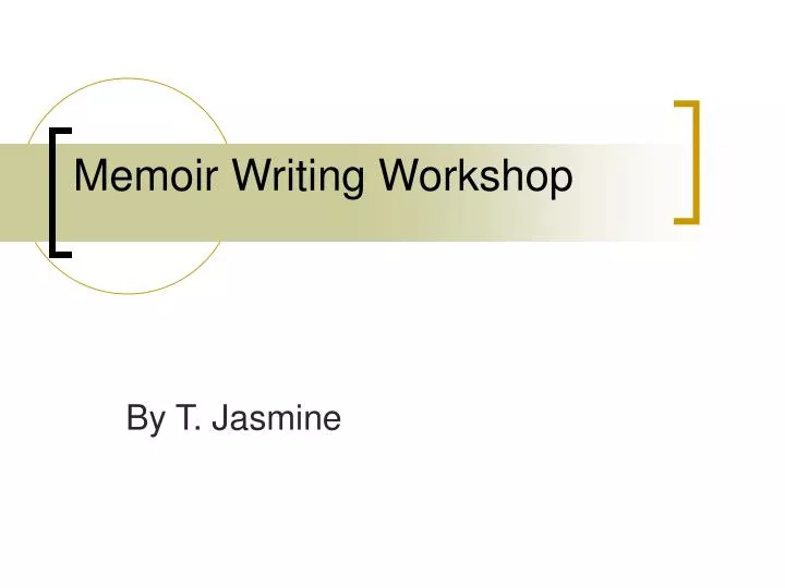 memoir writing workshop