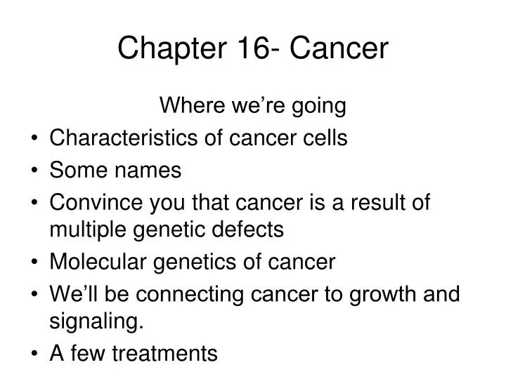 chapter 16 cancer