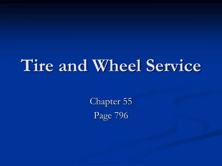 tire and wheel service