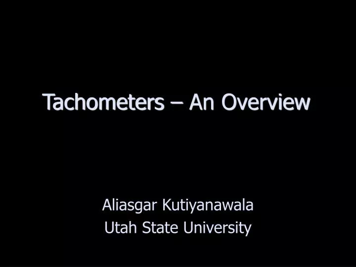 tachometers an overview
