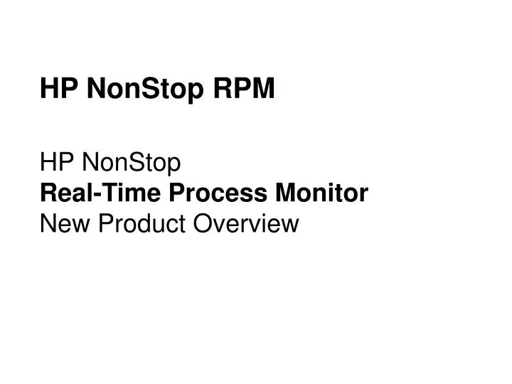 hp nonstop rpm