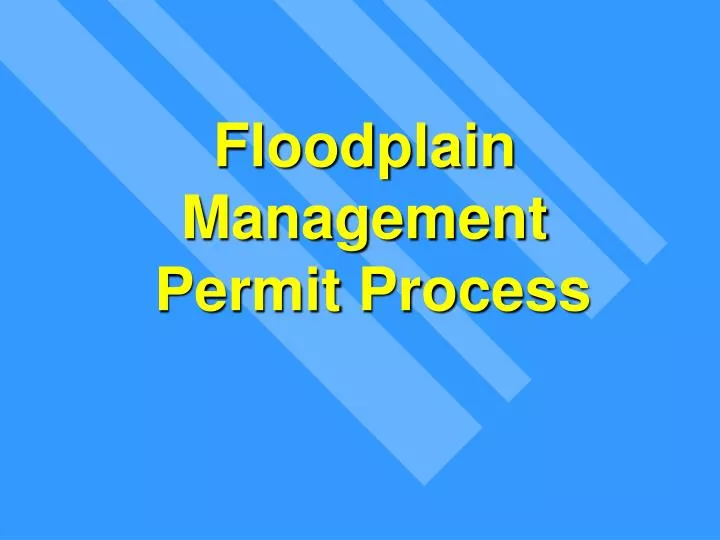 floodplain management permit process