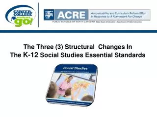 The Three (3) Structural Changes In The K-12 Social Studies Essential Standards
