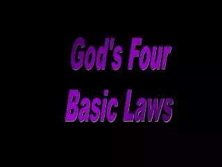 God's Four Basic Laws
